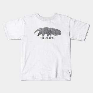 Giant Anteater - I'm Alive! - animal design on white Kids T-Shirt